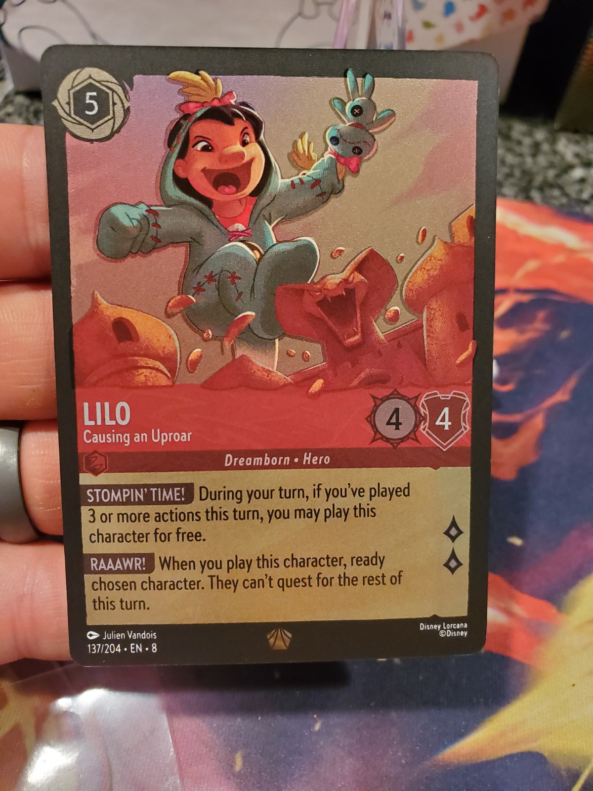 Lorcana Reign of Jafar - Lilo - Causing an Uproar 137/204 Legendary FOIL