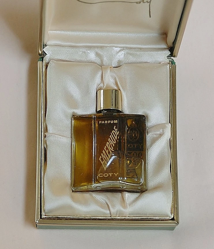 ¿Vintage años 60? * EMERAUDE por COTY * Splash PURE PARFUM 1/4 oz ~ 7,5 ml VERSIÓN ANTIGUA Foto 2 de 4