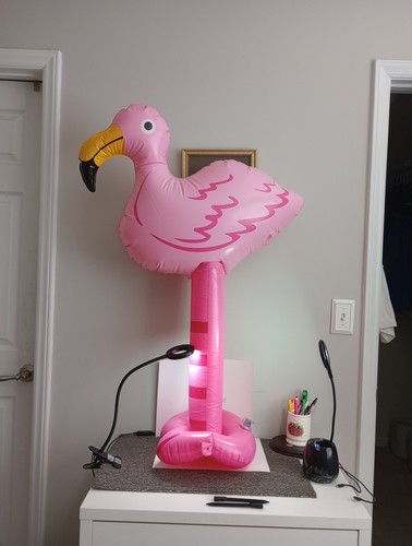 Inflatable Pink Tropical Flamingo Decoration (No Air Pump) 3.5 Ft As Is