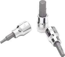 Performance Tool W38890 8 Pc 3/8" Met Hex Bit Set