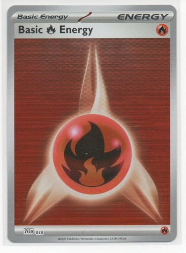Pokemon TCG Basic Fire Energy 018 Black Bolt White Flare Holo SVE