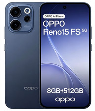 OPPO Reno15 FS 5G Unlocked Smartphone 8+512GB 50MP 6.57" 120Hz IP69 6500mAh Blue