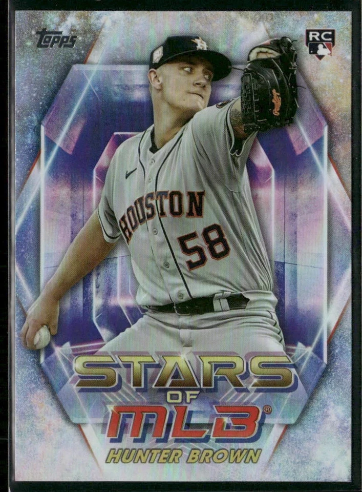 2023 Topps Series 1 #111 & Update #US315 Hunter Brown RC + Insert 9 Card Lot - Image 3 of 4