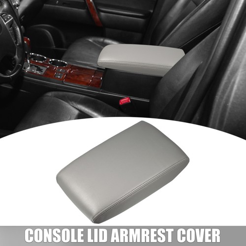 Beige)Arm Rest Lid Synthetic Leather Center Console Armrest Box Case