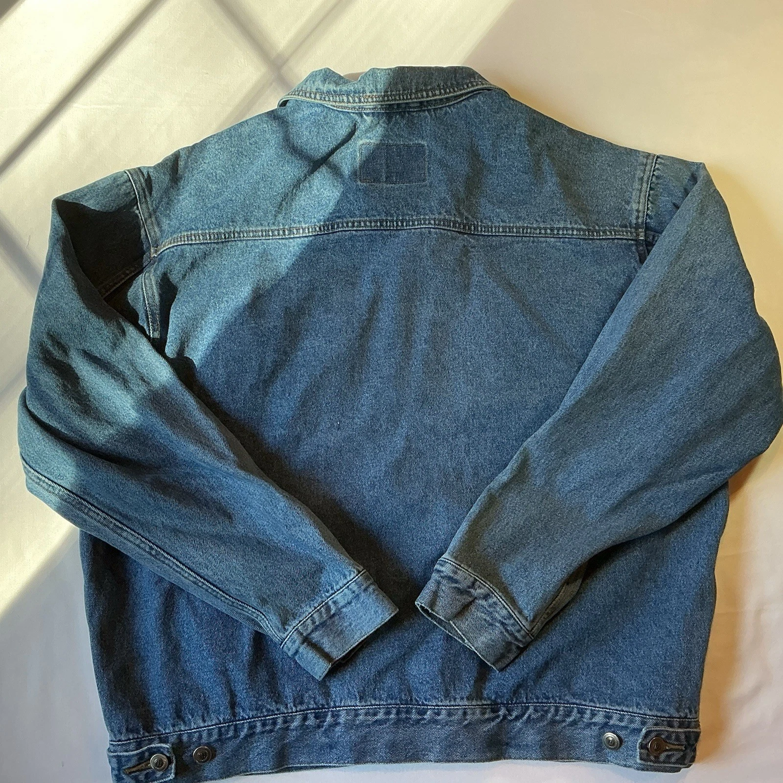 Vintage iDENTITY Men's XL Blue Denim Jacket Button Front Embroidered Logo 1140 - product detail image 8