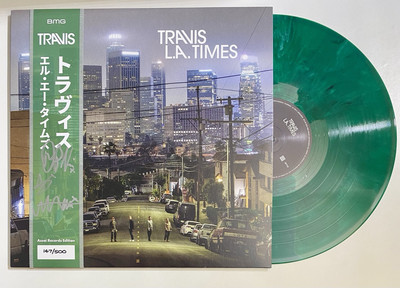 Travis - L.A. Times 12  Green  Vinyl Signed Autographed