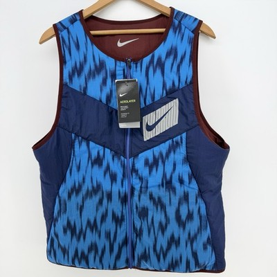 Nike AeroLayer Wild Run Men's Large Reversible Running Vest CU6058-624 NWT