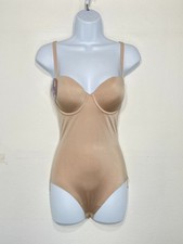 NWD SPANX Women M Suit Your Fancy Strapless Cupped Panty Bodysuit 10205R Beige