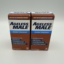 Ageless Male Testosterone Support Booster 60 Tablets Each Box X 2