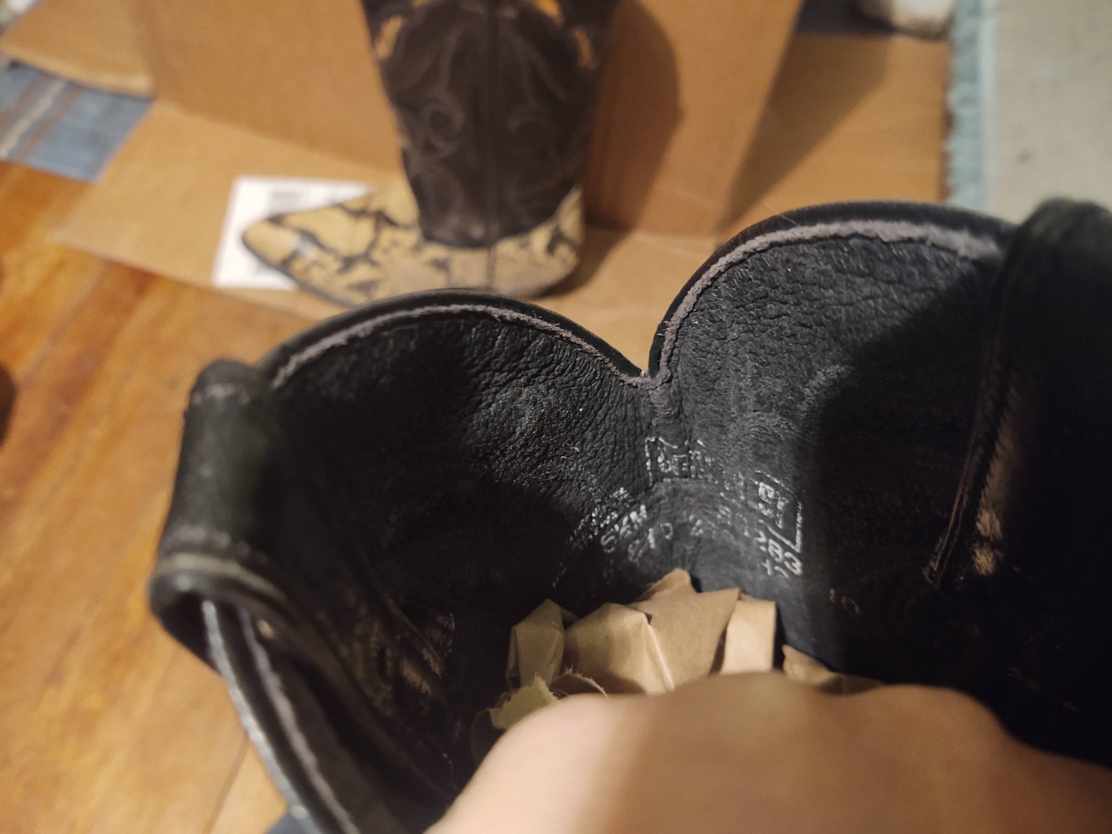 Vtg Code West Women’s Leather Python Snake Skin W… - image 4