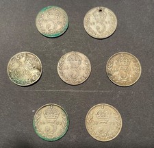 GEORGE V - SEVEN  THREE PENCE - 1921