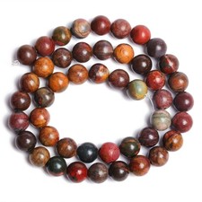 Wholesale Smooth Natural Picasso Stone Beads Round Loose Beads 4mm 6mm 8mm 10mm