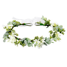 Green Leaf Crowns For Girls Women, Bridal Flower Crown Bride Hair Style 1