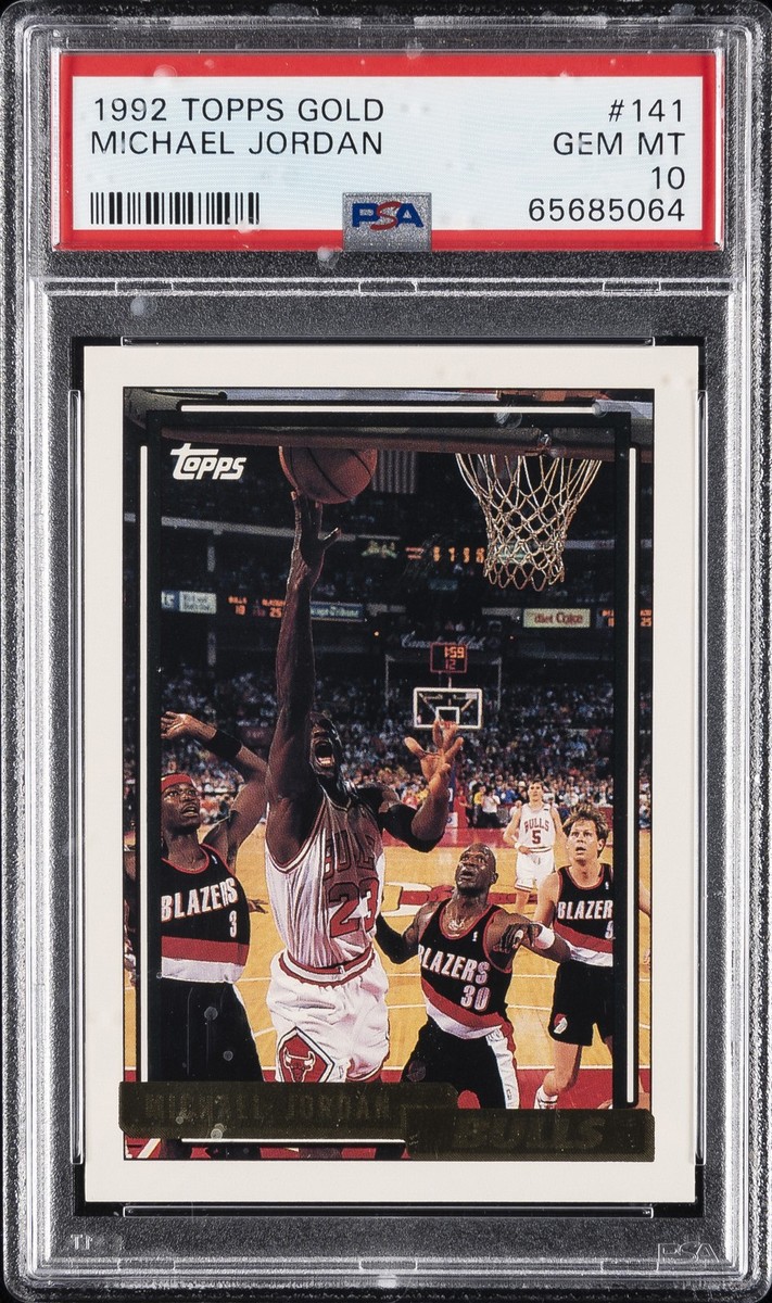 1992 Topps GOLD ALL STAR PSA 9 マイケルジョーダン 1992 Topps GOLD Michael Jordan All Star #115 PSA 9 MINT