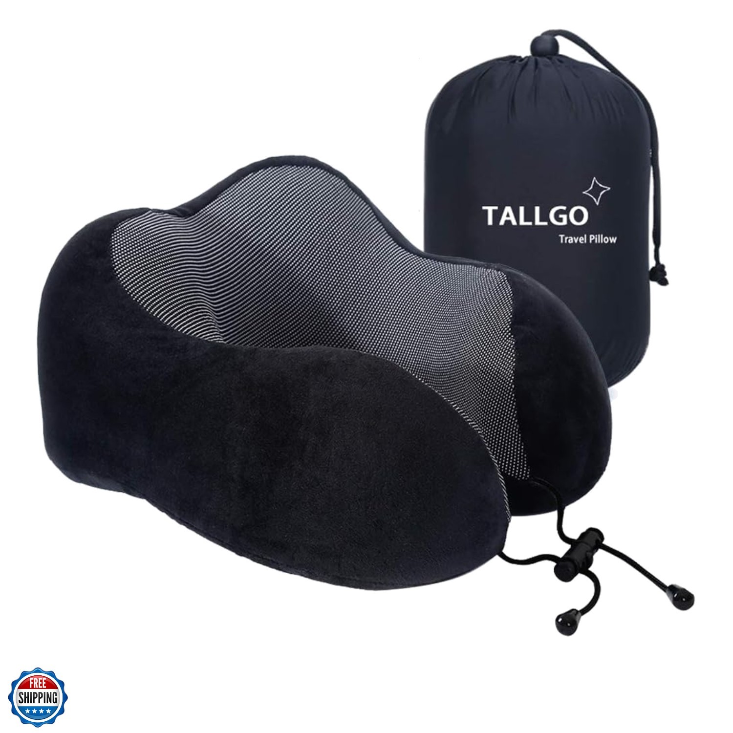 Travel Pillow, Best Memory Foam Neck Pillow Head Support Soft Pillow for Slee...-image