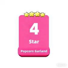 Popcorn Garland - 4⭐ ,4stars,Monopoly_go Monopoly sticker,Set:16-4