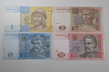 Ukraine 1 2 5 10 UAH Hryvnia Hryvna Hryven 2005-06 Unc Set of 4 Banknotes UNC