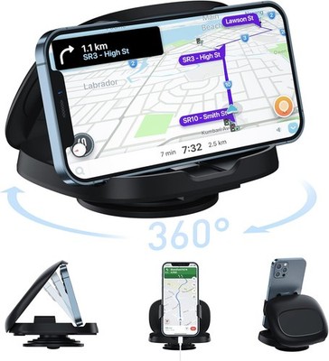 Cell Phone Holder for Car Vertical Horizontal Car Phone Mount with 360 Rotate