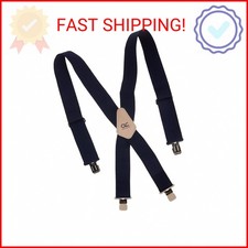 110BLU Heavy-Duty Work Suspenders, Elastic Straps, One Size