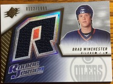 2005-06 SPx Rookie Jersey Brad Winchester #152 Edmonton Oilers #’d 0112/1999