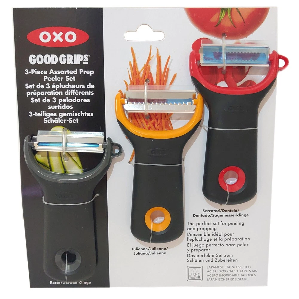 OXO Good Grips Vegetable Peeler 3-Piece Prep Set Assorted Julienne