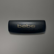 Bebe Eyeglasses Sunglasses Glasses Hard Clamshell Case Black w/ Gold Letters
