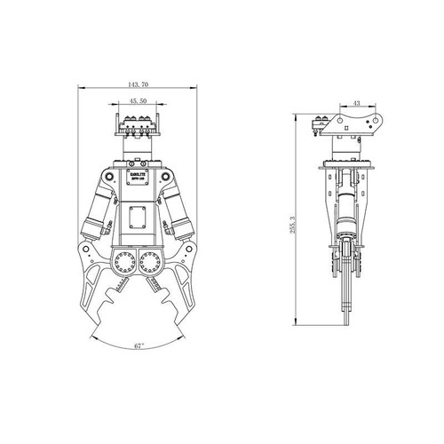 Hydraulisches Metallscheren DIY Zubehör für 1/14 Hydraulischer RC-Bagger K970 - Picture 8 of 8