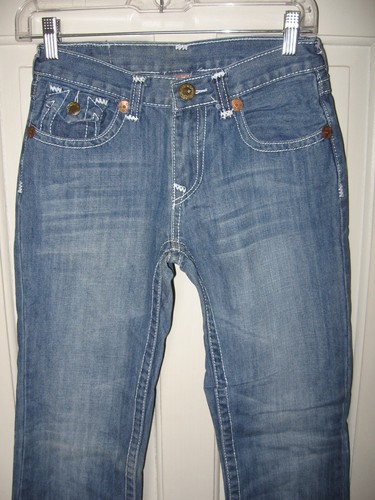 TRUE RELIGION LOW RISE BOOTCUT GIRLS SZ 14 X 29" MEDIUM WASH STRETCH EUC - Picture 4 of 13