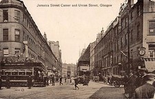 BR81267 jamaica street corner union street glasgow double dekcer tram scotland