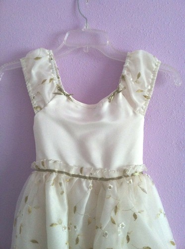 Easter Dress Flower Girl Dress sz 10 NWT Marmellata Off White Gold Embroidery - Picture 3 of 6