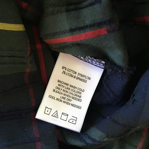 Foxcroft NYC Womens 10P Crinkle Stretch Shirt Top Button Front Green Blue Plaid - 第 7/7 張圖片