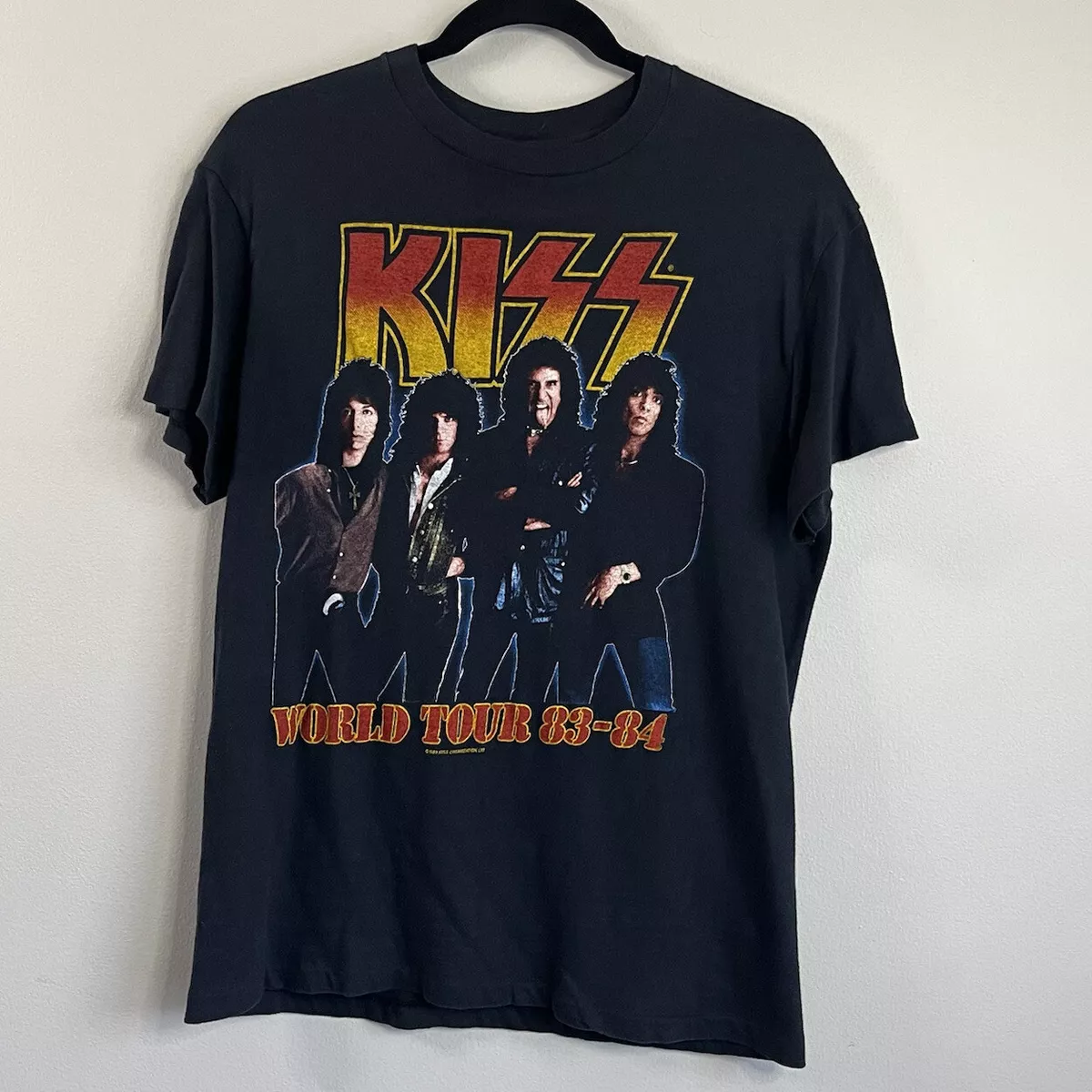 KISS VINTAGE LICK IT UP T SHIRT RARE ORIGINAL WORLD TOUR 1983-1984