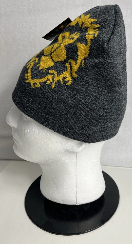 World Of Warcraft Reversible Gray Beanie Hat Loot Crate 2017 WoW New With Tag - Image 4 of 4