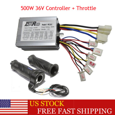 #ad 36V 500W Electric Scooter Brush Speed Controller and Throttle for Bicycle E bike $29.85