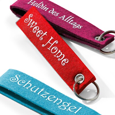 Filz Schlüsselanhänger mit Schlüsselring Spruch abgeschlossen ? eBay