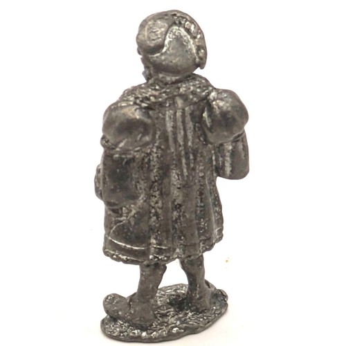 Estatuilla miniatura vintage de peltre de los antepasados del rey Enrique VIII - Imagen 2 de 4