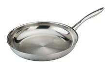 Frieling Black Cube Stainless Steel 12.5" Cooking Frying Pan Skillet, Silver.