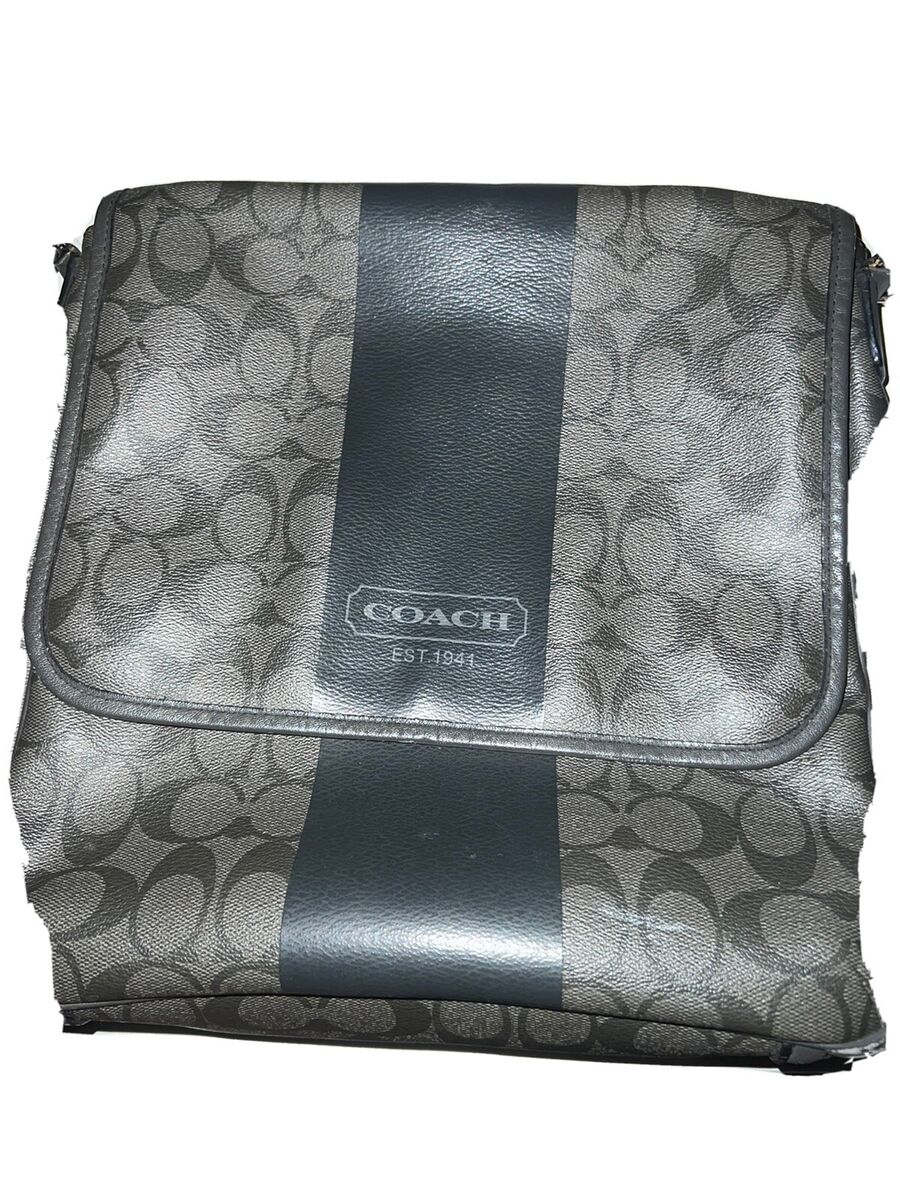COACH HERITAGE STRIPE MAP BAG (COACH F70757) | eBay COACH HERITAGE STRIPE MAP BAG (COACH F70757) | eBay