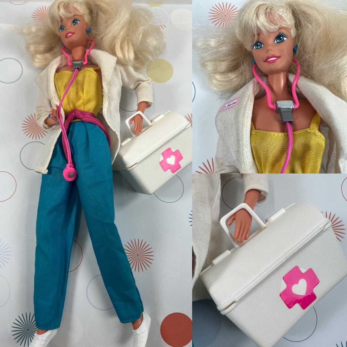 VTG 1993 Mattel Barbie Doll Hear Baby's Heartbeat Redressed w