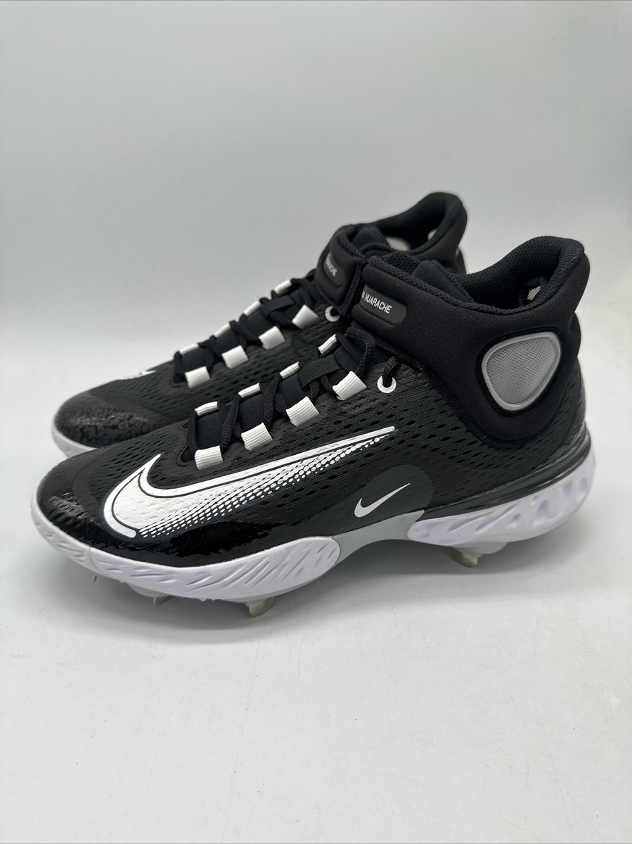 Nike Alpha Huarache Elite 4 Mid Baseball Cleat Black DJ6520-011