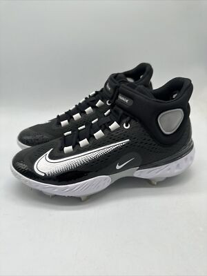 Nike Alpha Huarache Elite 4 Mid Baseball Cleat Black DJ6520  display picture 3
