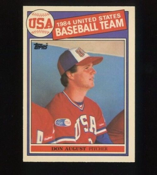 1985 TOPPS TIFFANY #392 DON AUGUST ROOKIE RC USA OLYMPIC TEAM