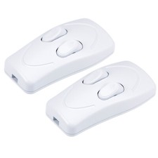 Interruttore cavo linea 250V 1A per Duplex Luce Lampada interruttore bianco 2pz.
