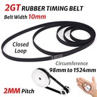 2GT Rubber Timing Belt Closed Loop 2MM Pitch 10mm Width for CNC, 3D Printer