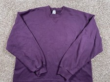 VTG Russell Athletic Dri Power Sweatshirt Adult XL Purple Crewneck 50/50 Blank