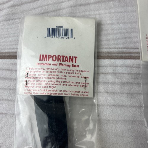 2 Master Airscrew K Series MA1260 12X6/MA1360 13x6 Glass Filled Nylon Propeller - Picture 7 of 9