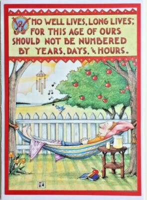 Mary Engelbreit Handmade Greeting Cards-Who Well Lives, Long Lives