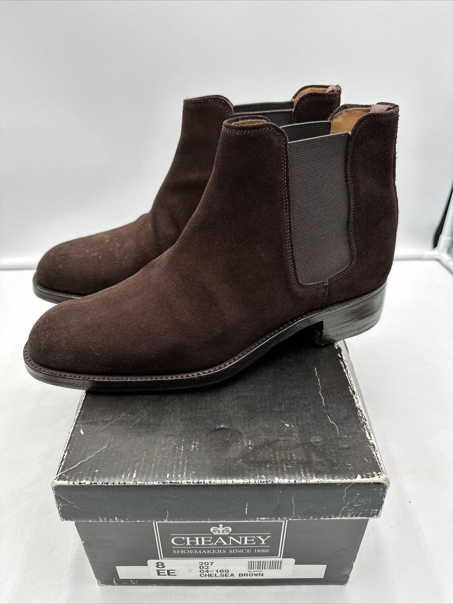 Suede Brown Godrey D Chelsea Boots Size 8 Mens Joseph Cheaney Vibram England Suede Brown Godrey D Chelsea Boots Size 8 Mens Joseph  main image 2