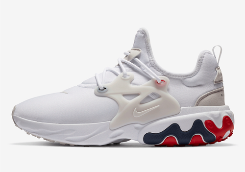 nike presto react white red