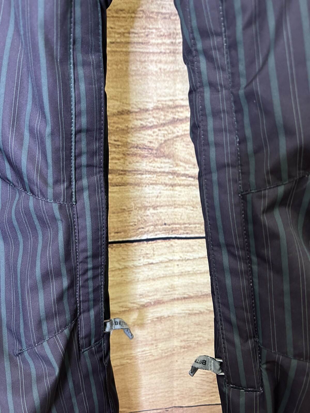 Womens Betty Rides Ski Pants/Salopettes & Jacket, Blue/Green Pinstripe